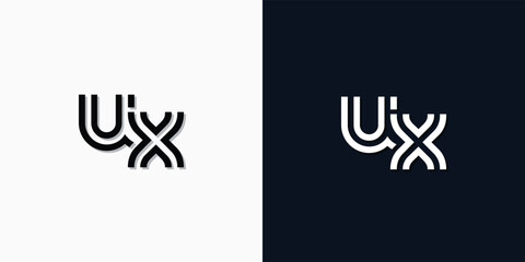 Modern Abstract Initial letter UX logo.