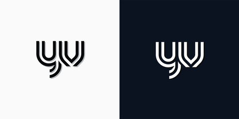 Modern Abstract Initial letter YV logo.