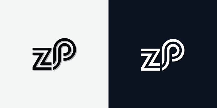 Modern Abstract Initial letter ZP logo.