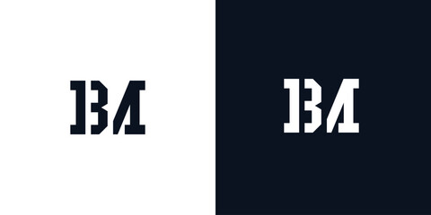 Creative abstract initial letter BM logo.