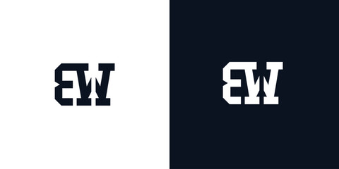 Creative abstract initial letter BW logo.