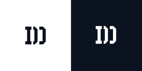 Creative abstract initial letter DD logo.