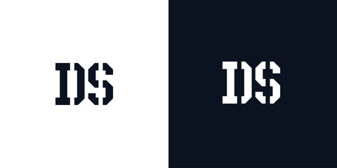 Creative abstract initial letter DS logo.