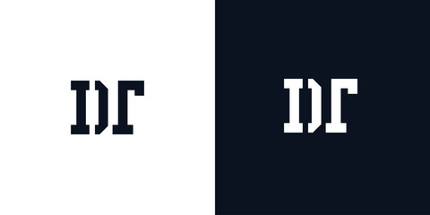 Creative abstract initial letter DT logo.