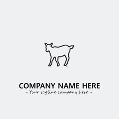 Head of goat illustration black and white for logo company vector image
