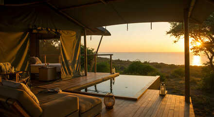 Luxury Sunset Tent With Private Pool View