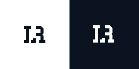 Obraz premium Creative abstract initial letter LR logo.