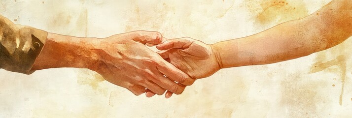 Two hands shaking hands