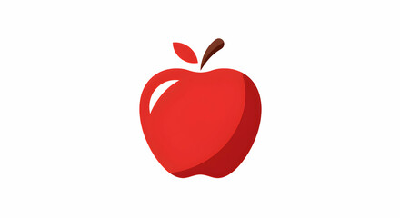 Fototapeta premium Red Pixelated Apple Illustration