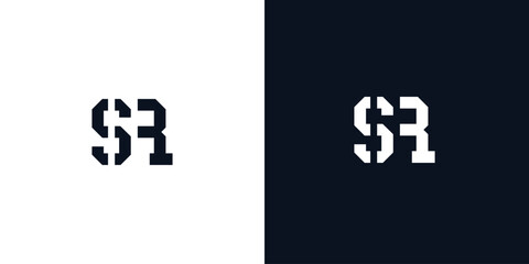 Creative abstract initial letter SR logo.