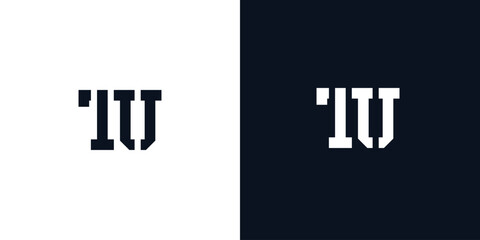 Creative abstract initial letter TU logo.