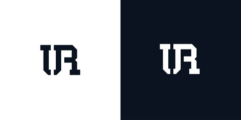 Obraz premium Creative abstract initial letter UR logo.