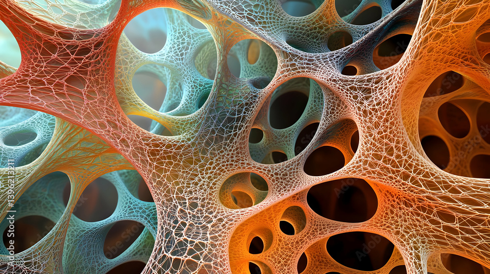 Aufkleber abstract colorful interconnected network pattern