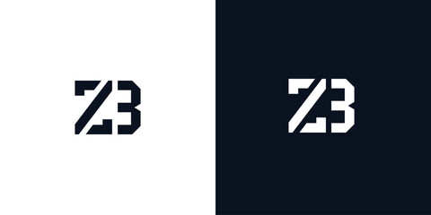 Creative abstract initial letter ZB logo.