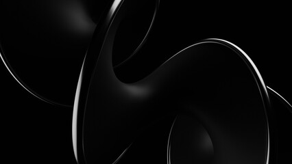 3d Abstract black background Illustration. Black futuristic. 3d rendering illustration not AI