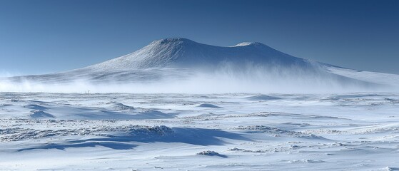 Naklejka premium Snowy Mountain Landscape