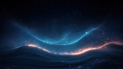 Fototapeta premium Futuristic Abstract Digital Technology Background with Glowing Dots and Cyberpunk Aesthetic