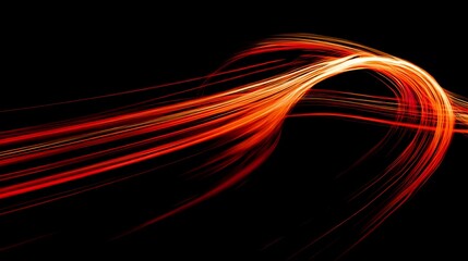 Abstract fiery streaks dance against a dark canvas, creating a dynamic and energetic composition of light and color.