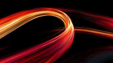 Dynamic Light Trails: Abstract fiery light streaks dancing across a dark canvas, creating a sense of motion and energy.