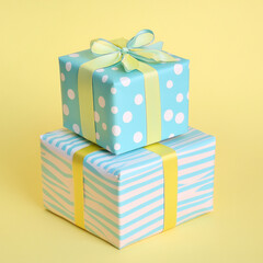 Obraz premium colorful gift boxes, generated by AI