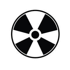 Radioactive Hazard Symbol Minimalist Vector Illustration Nuclear Warning Signage Icon