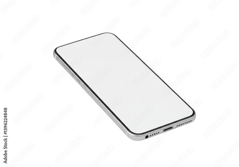Poster isolated cellphone mockup for app interface presentation isolated on white background