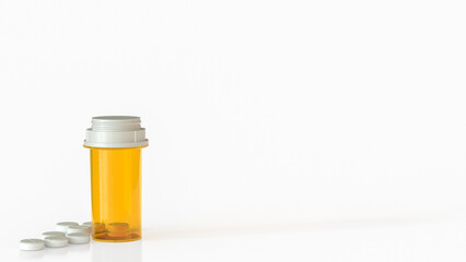 The Medicine Bottle for Health or medical concept 3d Rendering.
