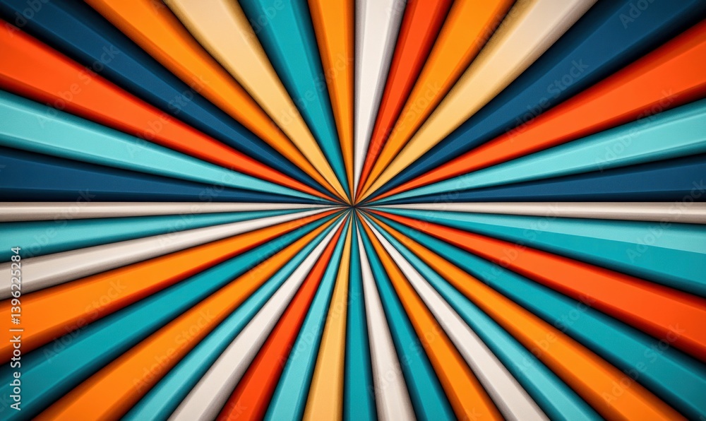 Poster a burst of colorful stripes radiating from a central point creates a dynamic abstract design.