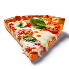 Delicious Margherita Pizza on transparent background