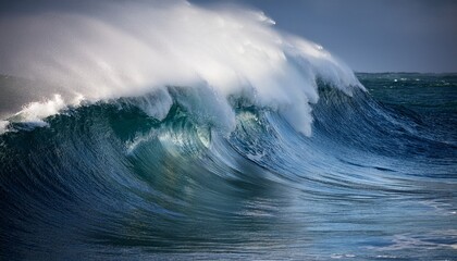 Powerful large ocean wave