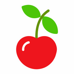 Cherry  icon on white background