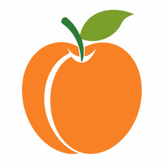 Peach icon on white background