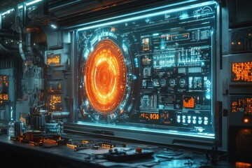 Obraz premium Augmented Reality Innovations in Industrial Manufacturing with AI and Digital Twin Technology