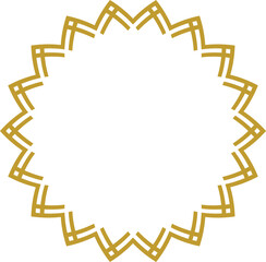 Decorative Gold Circular Border Frame