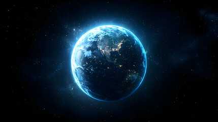Digital Representation Of Earth In Space