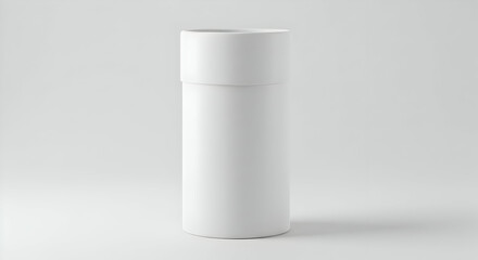 Blank White Cylinder Container Mockup