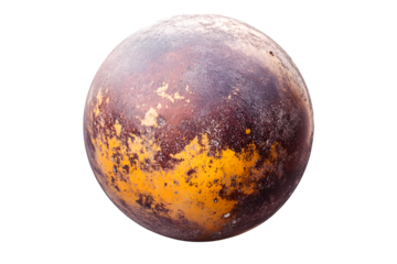 Mysterious yellow and brown planet cosmic sphere space exploration celestial body