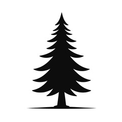 Evergreen Pine Tree Silhouette – Classic Nature Clipart Design