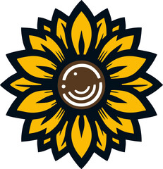 Sunflower logo with Playful Dsign