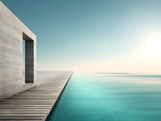 minimalist pool: modern design