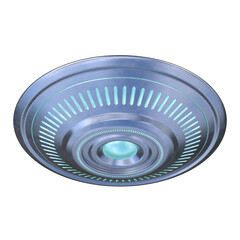 UFO, 3d illustration isolated on white background