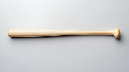 Naklejka premium Wooden Baseball Bat On Gray Background