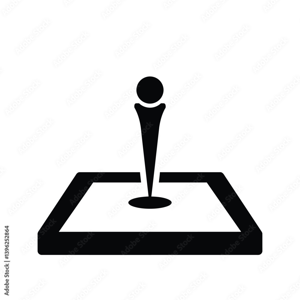 Poster location map pointer icon minimalist design for mobile apps and websites