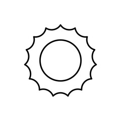 Minimal sun icon in outline style