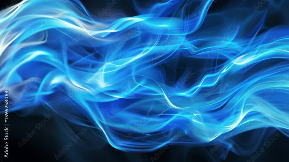 Poster mesmerizing abstract background of flowing blue waves and light trails vibrant display of movement, 