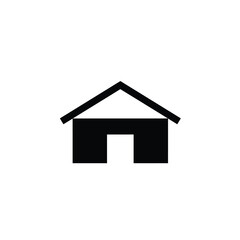 Simple Black House Icon Vector Illustration Graphic Minimalist Design Template