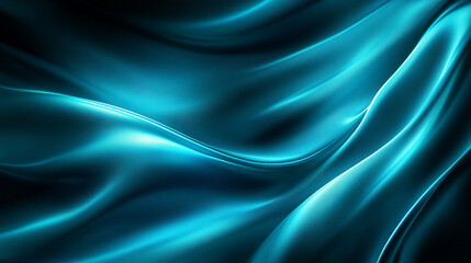 Dark grainy banner background with cyan blue glowing dynamic light lines and abstract noise texture on a black backdrop, offering a modern, minimalist design with a bright tone and empty space for cap