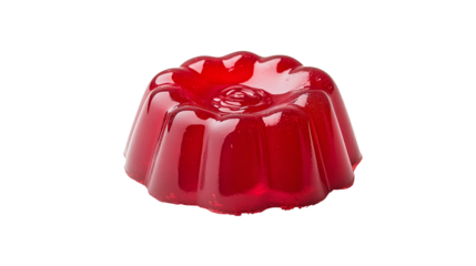 red jelly , gelatine dessert isolated on white background , transparent png 