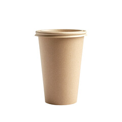 eco-friendly coffee takeaway cup isolated on a white background