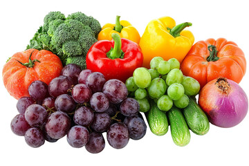 Assortment of vibrant fruits and vegetables offering a colorful and nutritious mix for healthy eating